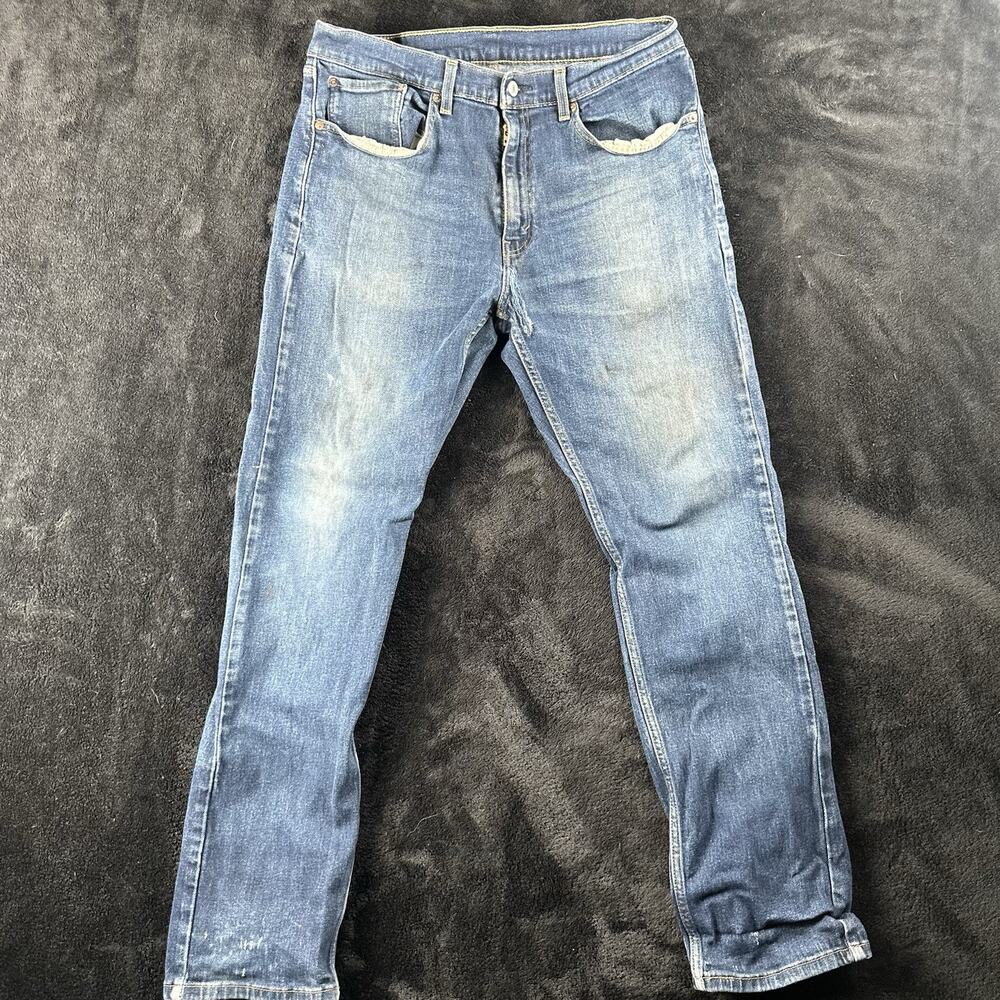 Levis 505 Jeans Mens Medium Wash Denim Regular Fit Straight 30x32 SEE PICS